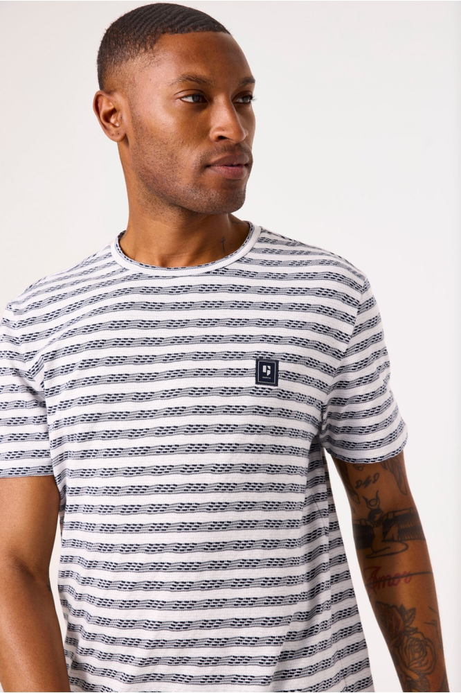 GESTREEPT T SHIRT D51004 2591 DEEP INK